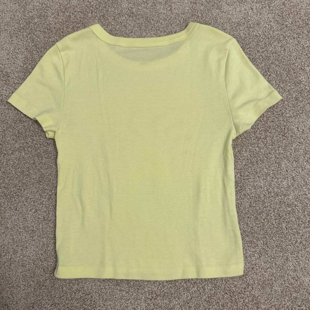 American Eagle Graphic Tee Kids Medium Yellow Sunshine All The Time Short Sleeve - Picture 4 of 4
